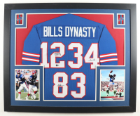 Jim Kelly, Thurman Thomas & Andre Reed Signed Custom Framed Jersey Display (Beckett) at PristineAuction.com