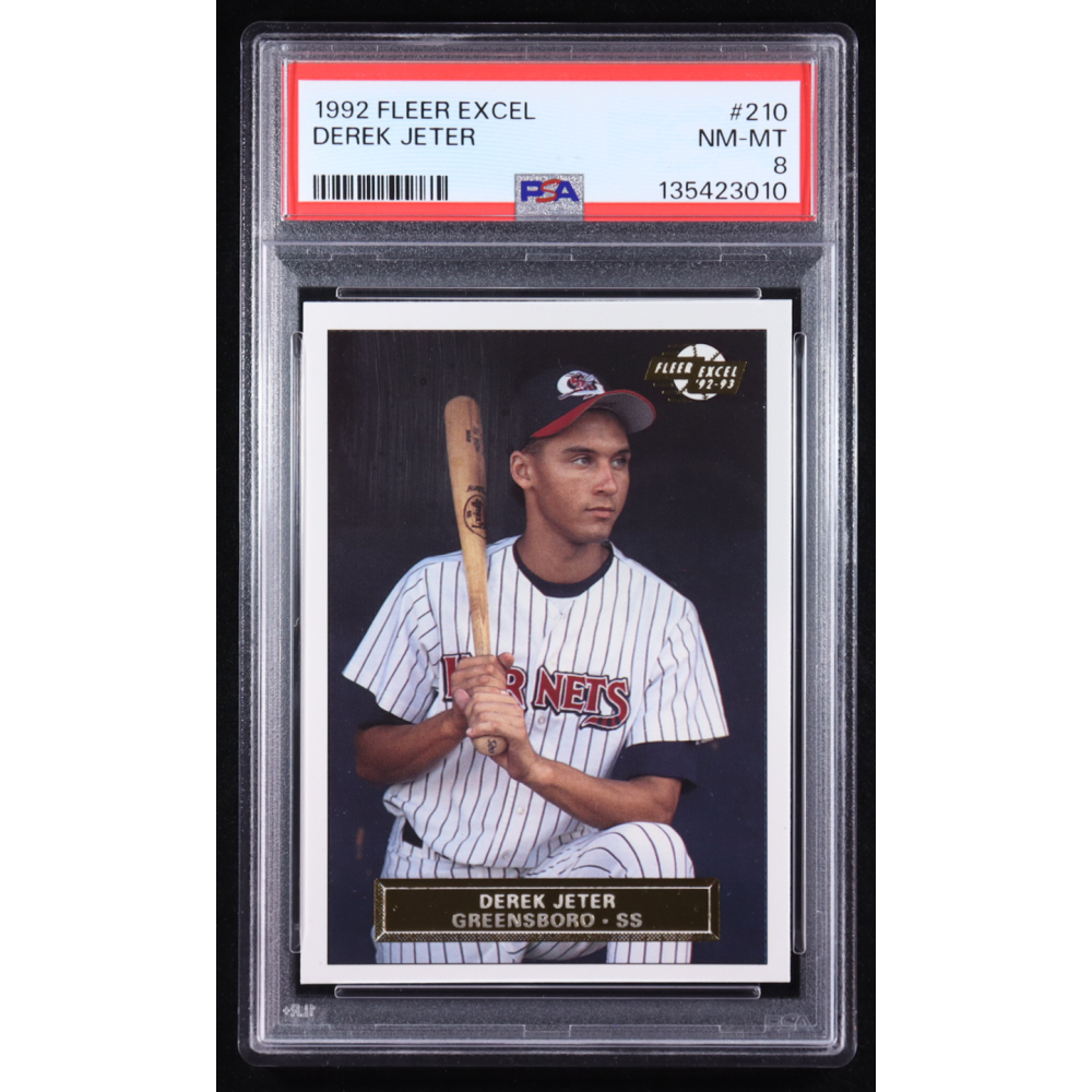 Derek Jeter 1992 Fleer Excel #210 RC (PSA 8) at PristineAuction.com