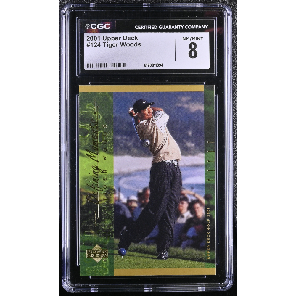 Tiger Woods 2001 Upper Deck DM #124 (CGC 8) at PristineAuction.com