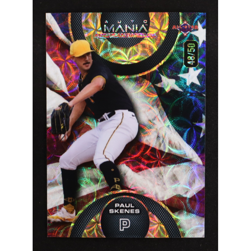 Paul Skenes 2024 Wild Card Automania American Baseball American Flag Kaleidoscope #PS3 #48/50 RC at PristineAuction.com