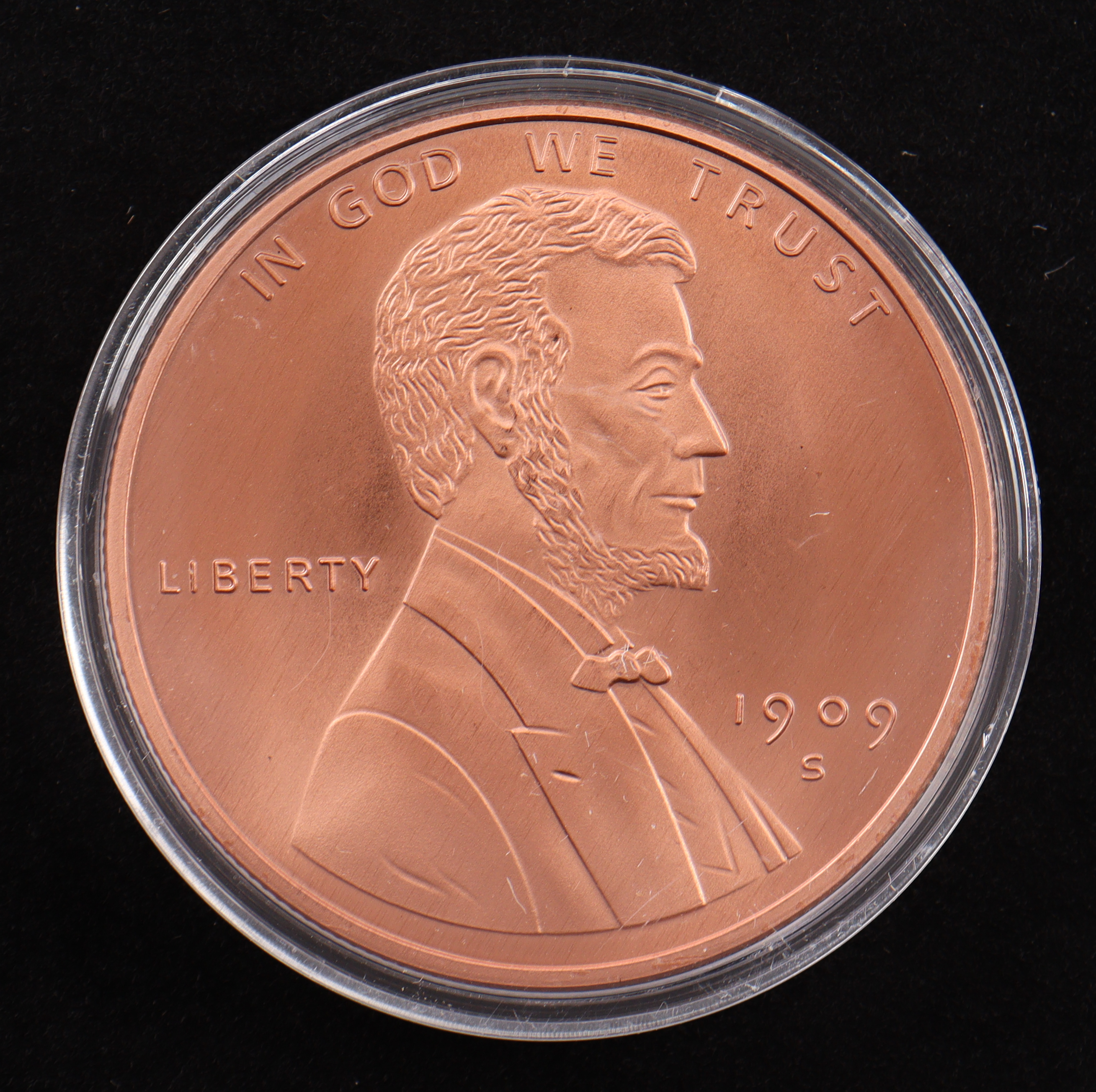 1909-S VDB Lincoln Wheat Cent - 1 Ounce .999 Fine Copper Bullion Round at PristineAuction.com 1909-S VDB Lincoln Wheat Cent - 1 Ounce .999 Fine Copper Bullion Round at PristineAuction.com