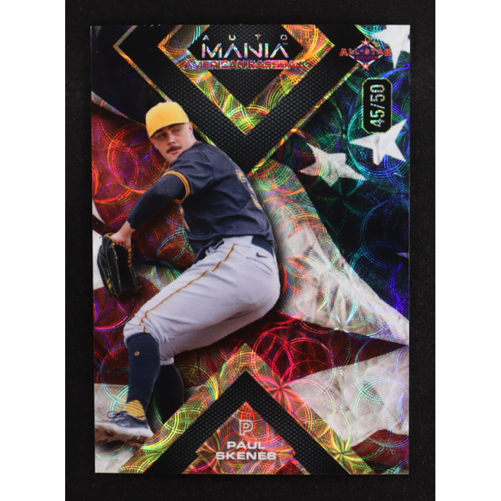 Paul Skenes 2024 Wild Card Automania American Baseball American Flag Kaleidoscope #PS3 #45/50 RC at PristineAuction.com