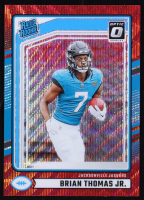 Brian Thomas Jr. 2024 Donruss Optic Rated Rookies Preview Red Wave #313 RC at PristineAuction.com