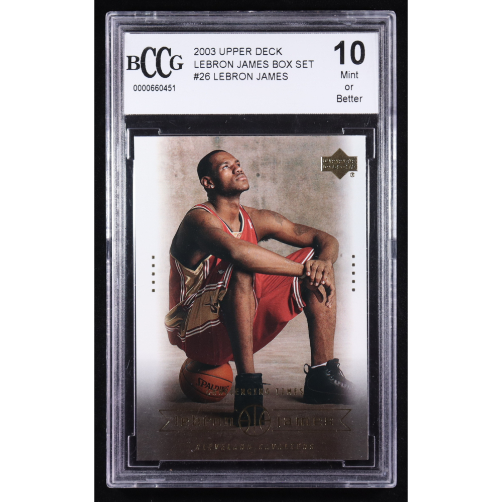 Lebron James 2003 Upper Deck Lebron James Box Set #26 RC (BCCG 10) at PristineAuction.com