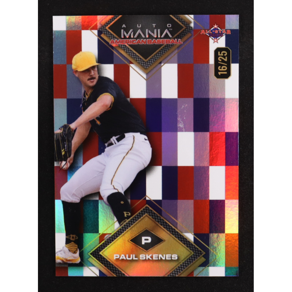 Paul Skenes 2024 Wild Card Automania American Baseball Americana Checkerboard #PS3 #16/25 RC at PristineAuction.com