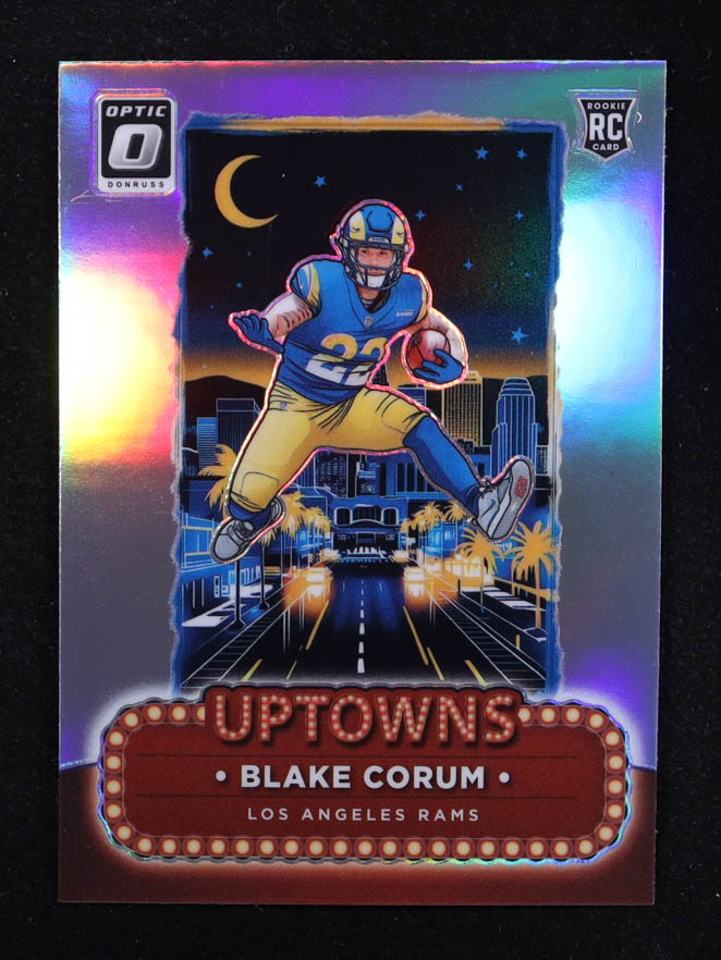 Blake Corum 2024 Donruss Optic Uptowns #14 RC at PristineAuction.com Blake Corum 2024 Donruss Optic Uptowns #14 RC at PristineAuction.com