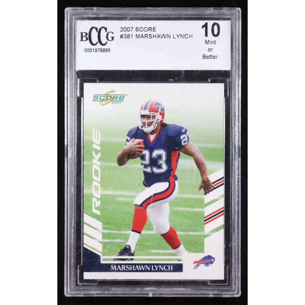 Marshawn Lynch 2007 Score #381 RC (BCCG 10) at PristineAuction.com