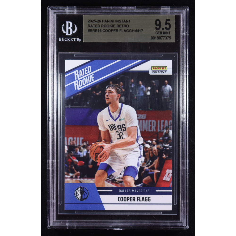 Cooper Flagg 2025-26 Panini Instant Rated Rookie Retro #RRR-16 RC #1/14417 (BGS 9.5) at PristineAuction.com
