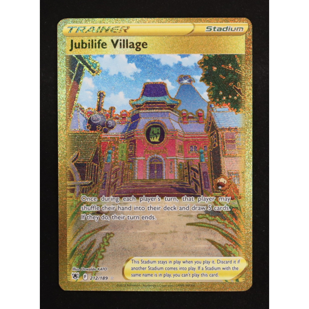 Jubilife Village 2022 Pokemon TCG Sword & Shield Astral Radiance #212 GOLD SEC at PristineAuction.com