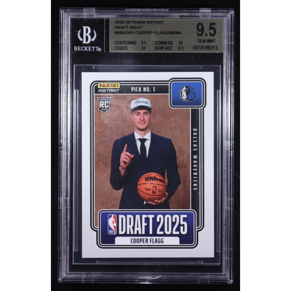 Cooper Flagg 2025-26 Panini Instant Draft Night #NBADN-1 RC #1/68380 (BGS 9.5) at PristineAuction.com