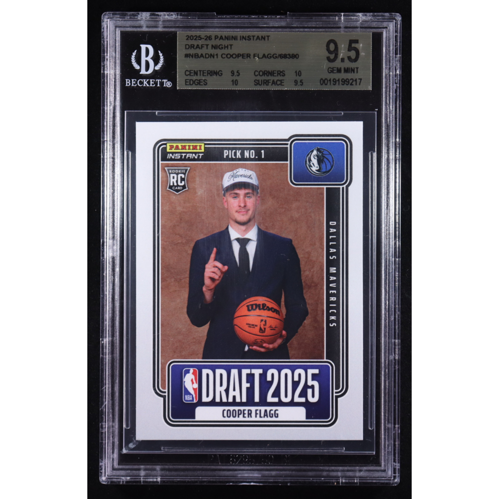 Cooper Flagg 2025-26 Panini Instant Draft Night #NBADN-1 RC #1/68380 (BGS 9.5) at PristineAuction.com