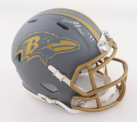 Jamal Lewis Signed Ravens Slate Alternate Speed Mini Helmet (Beckett) at PristineAuction.com
