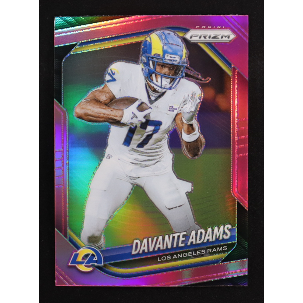 Davante Adams 2025 Panini Prizm Prizms Pink #104 at PristineAuction.com