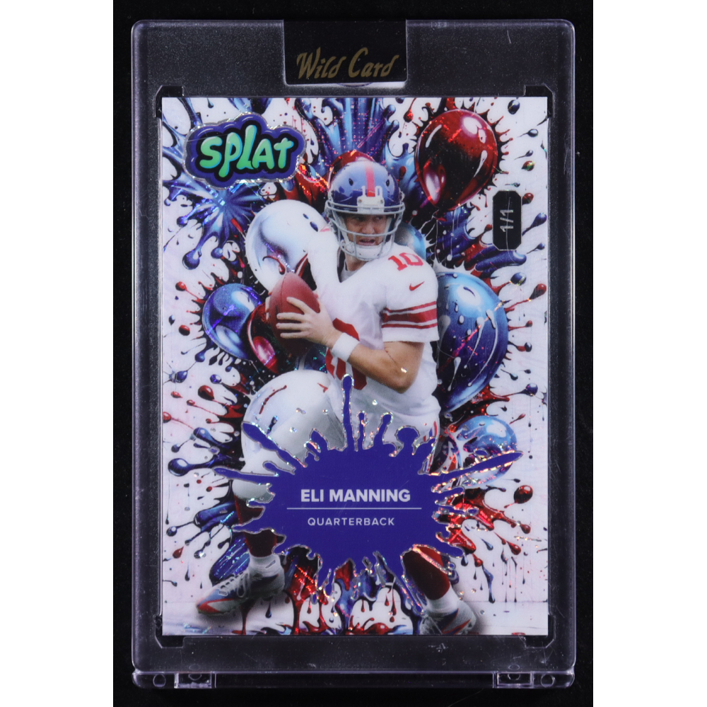 Eli Manning 2025 Wild Card Splat #SUSBAL17-EM #1/1 at PristineAuction.com