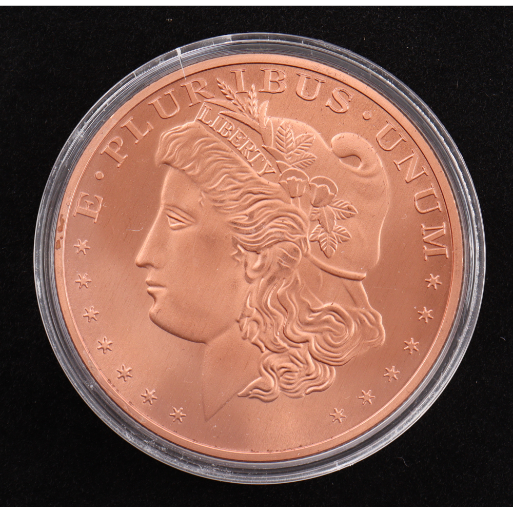 Morgan $1 Dollar - 1 Ounce .999 Fine Copper Bullion Round at PristineAuction.com