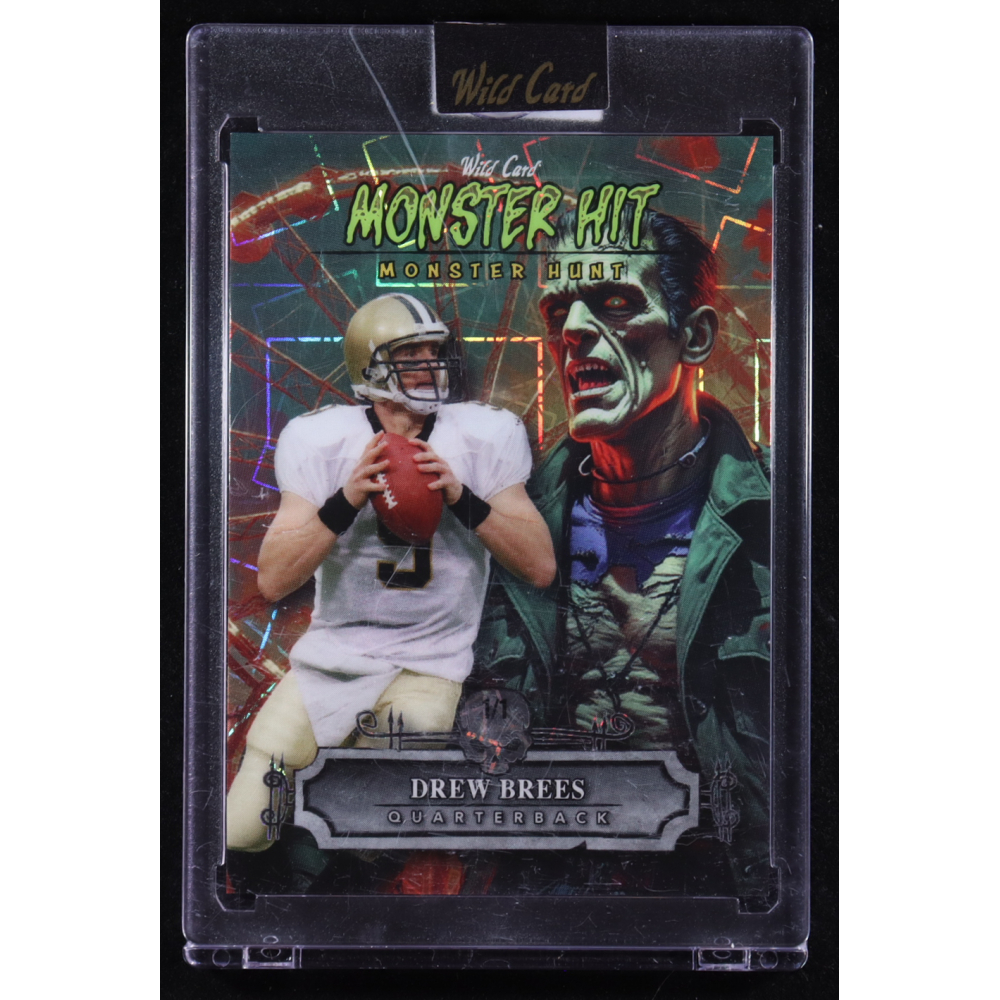 Drew Brees 2025 Wild Card Haunted Hits Monster Hunt #MHCF-DB #1/1 at PristineAuction.com