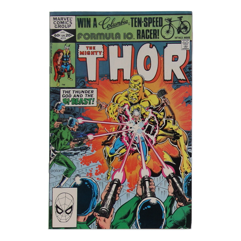 1982 "The Mighty Thor" #315 Marvel Comic Book at PristineAuction.com 1982 "The Mighty Thor" #315 Marvel Comic Book at PristineAuction.com