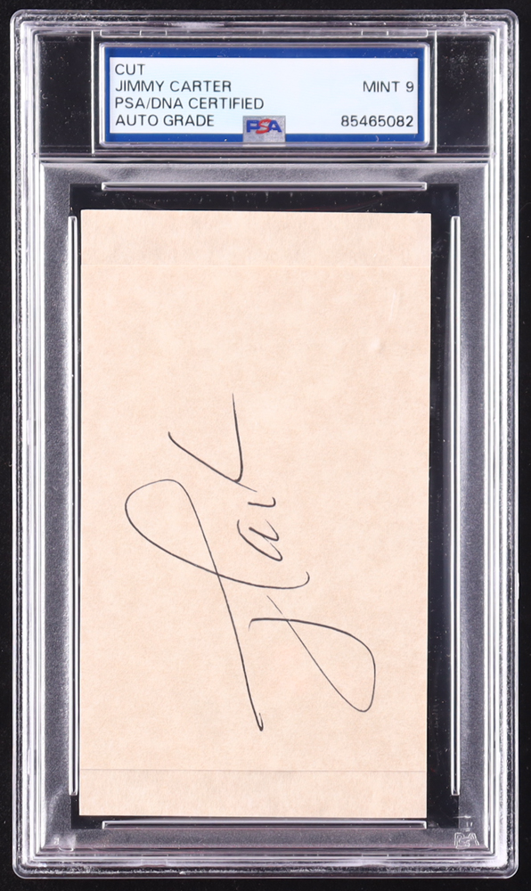 Jimmy Carter Signed Cut (PSA 9) at PristineAuction.com Jimmy Carter Signed Cut (PSA 9) at PristineAuction.com