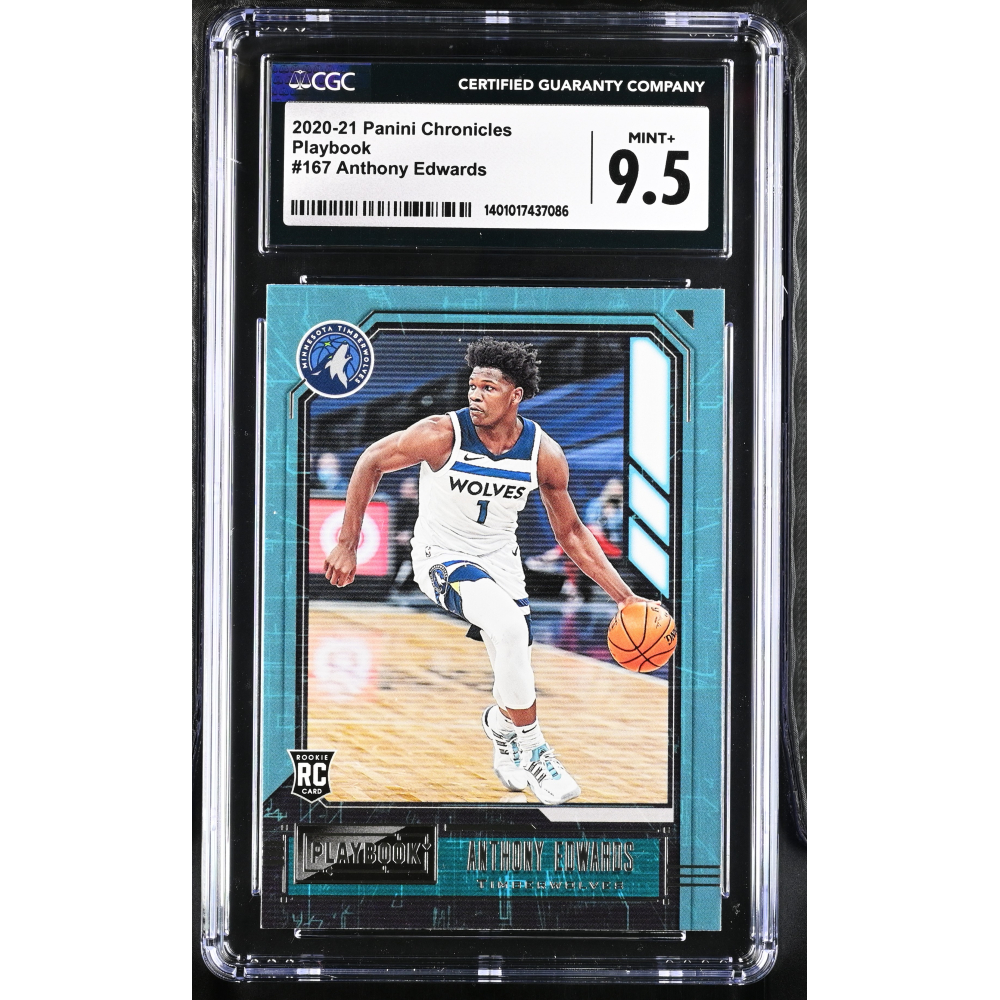 Anthony Edwards 2020-21 Panini Chronicles Playbook #167 RC (CGC 9.5) at PristineAuction.com