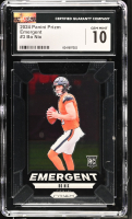 Bo Nix 2024 Panini Prizm Emergent #3 RC (CGC 10) at PristineAuction.com