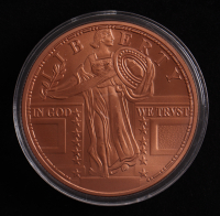 Standing Liberty Quarter - 1 Ounce .999 Fine Copper Bullion Round at PristineAuction.com
