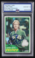 Larry Bird Signed 1981-82 Topps #4 (PSA | Auto Grade 10) at PristineAuction.com