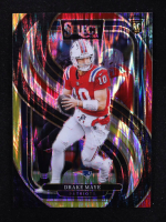Drake Maye 2024 Select Prizm Red and Yellow Shock #113 RC at PristineAuction.com