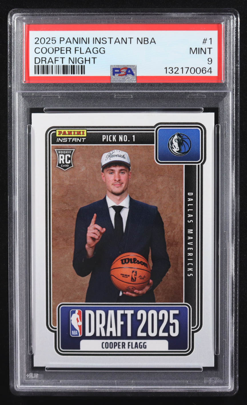 Cooper Flagg 2025-26 Panini Instant Draft Night #1 RC (PSA 9) at PristineAuction.com Cooper Flagg 2025-26 Panini Instant Draft Night #1 RC (PSA 9) at PristineAuction.com
