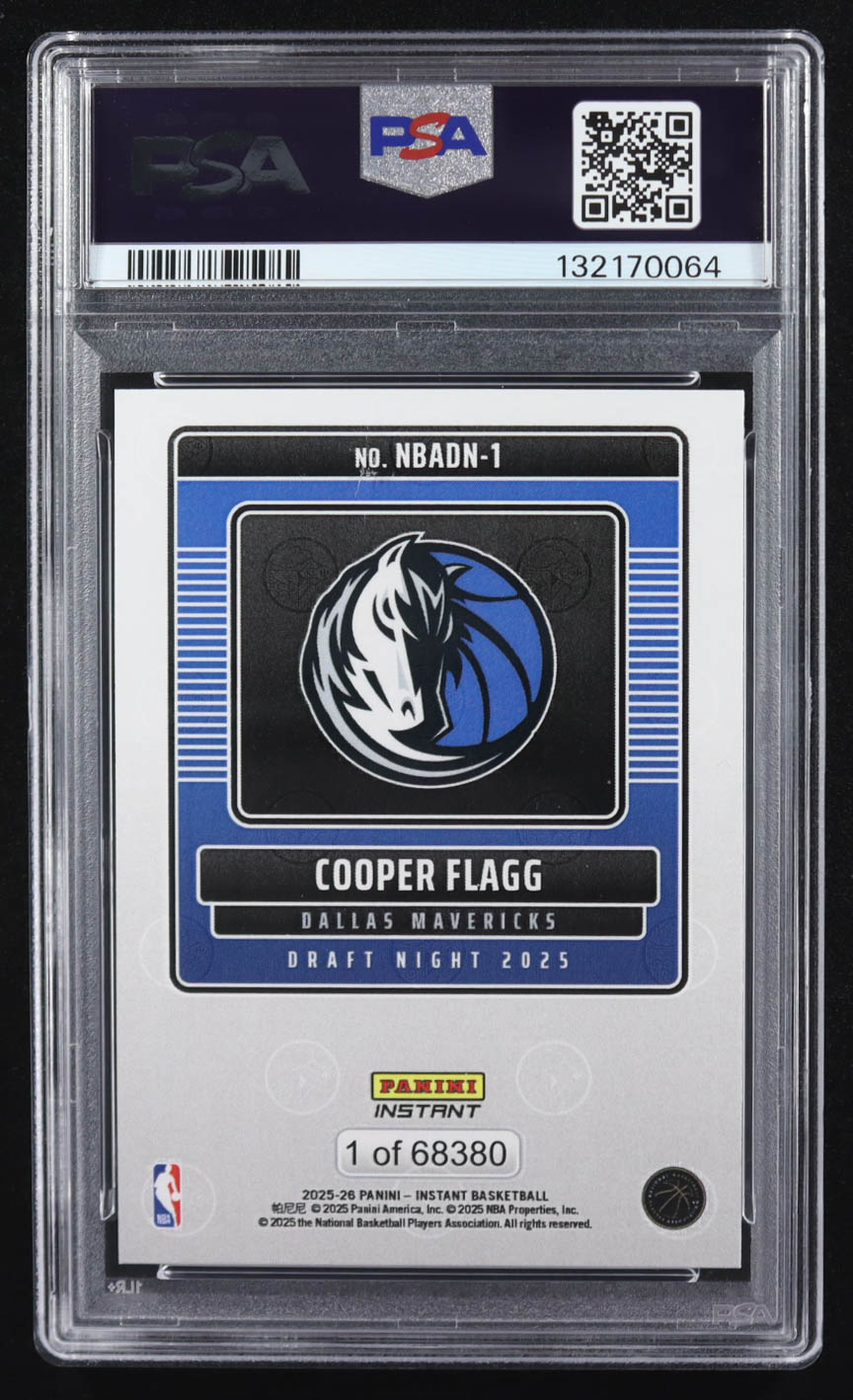 Cooper Flagg 2025-26 Panini Instant Draft Night #1 RC (PSA 9) at PristineAuction.com Cooper Flagg 2025-26 Panini Instant Draft Night #1 RC (PSA 9) at PristineAuction.com