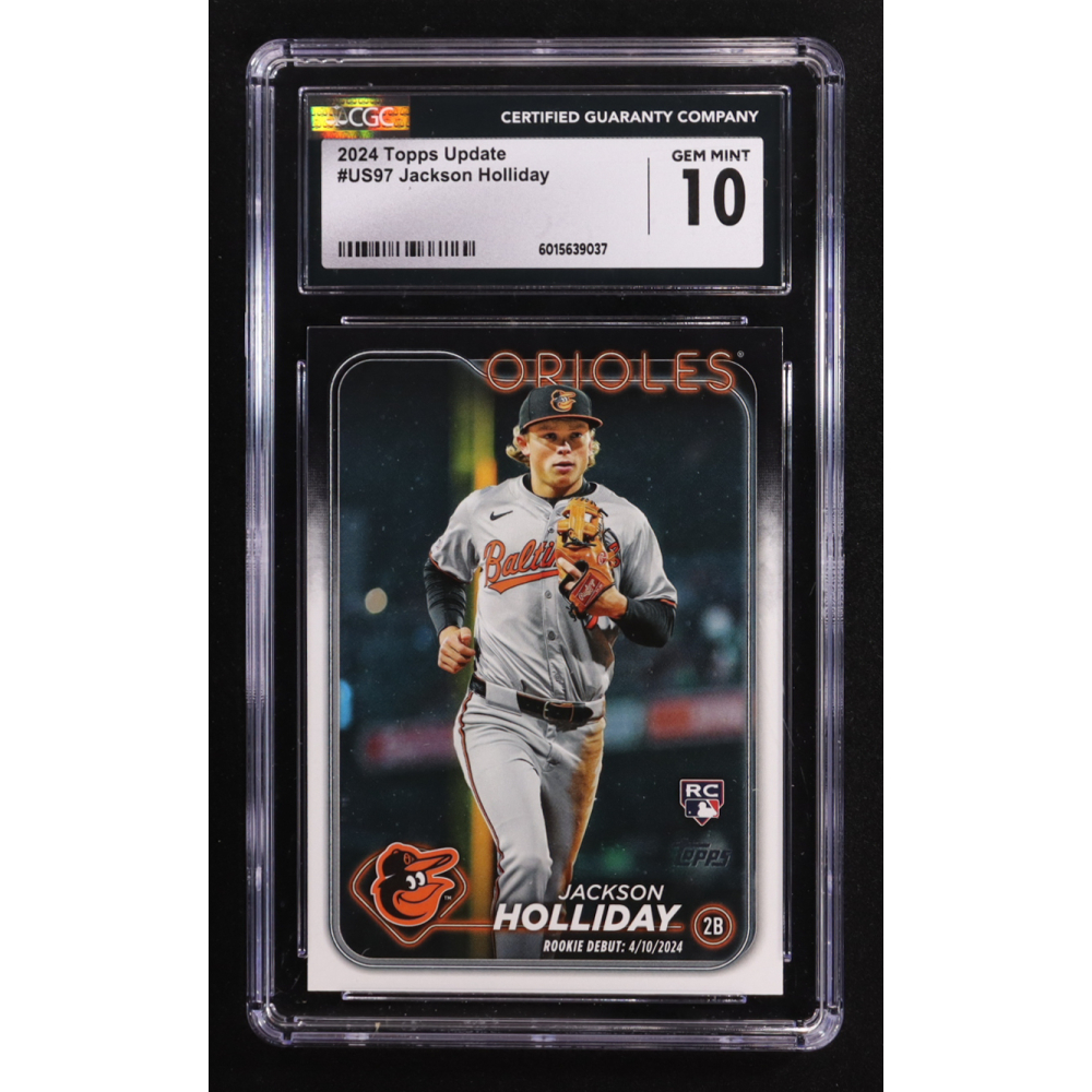Jackson Holliday 2024 Topps Update Series #US97 RC (CGC 10) at PristineAuction.com