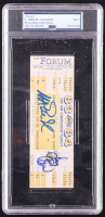 Magic Johnson & Larry Bird Signed 1984 Championship Playoffs Ticket (PSA Auto 7) at PristineAuction.com