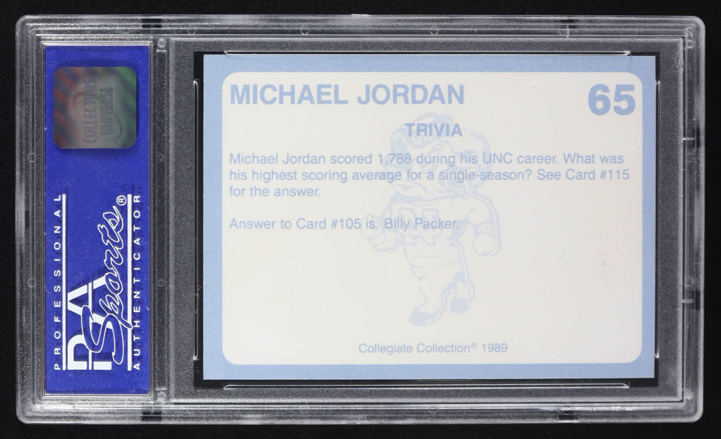 Michael Jordan 1989-90 North Carolina Collegiate Collection #65 (PSA 9) at PristineAuction.com Michael Jordan 1989-90 North Carolina Collegiate Collection #65 (PSA 9) at PristineAuction.com