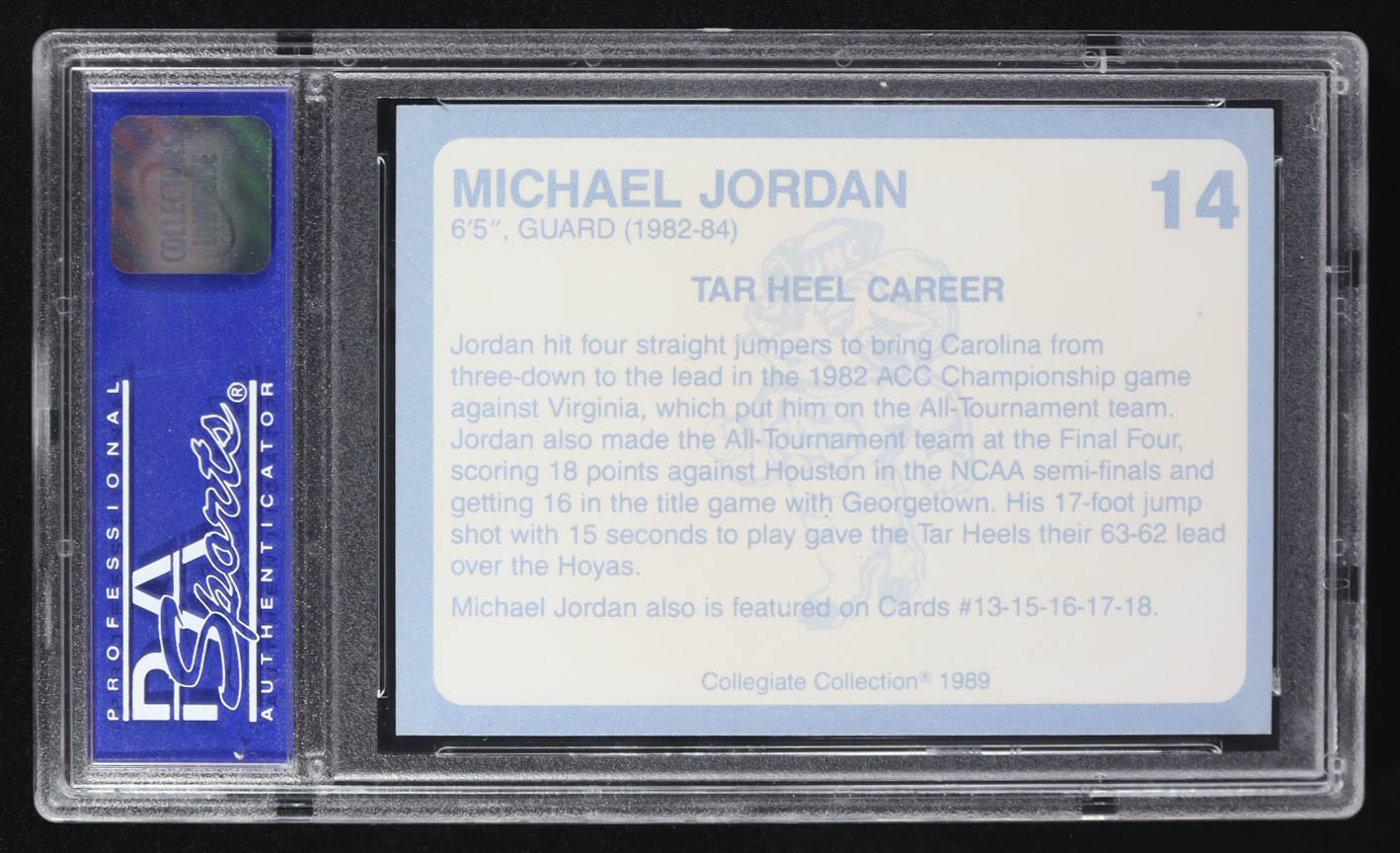 Michael Jordan 1989-90 North Carolina Collegiate Collection #14 (PSA 9) at PristineAuction.com Michael Jordan 1989-90 North Carolina Collegiate Collection #14 (PSA 9) at PristineAuction.com