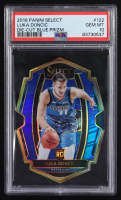 Luka Doncic 2018-19 Panini Select Premier Level Die-Cut Blue Prizm #122 RC #022/249 (PSA 10) at PristineAuction.com