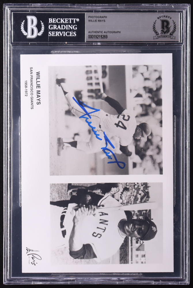 Willie Mays Signed 5x7 Photo (BGS) at PristineAuction.com Willie Mays Signed 5x7 Photo (BGS) at PristineAuction.com