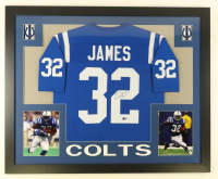 Edgerrin James Signed Custom Framed Jersey Display (Beckett) at PristineAuction.com