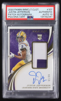 Justin Jefferson 2020 Panini Immaculate Collection Collegiate Patch Autograph #107 RC #92/99 (PSA | Autograph Graded PSA 10) at PristineAuction.com