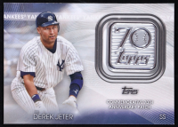 Derek Jeter 2021 Topps 70th Anniversary Commemorative Logo Patches Blue #70LPDJ at PristineAuction.com