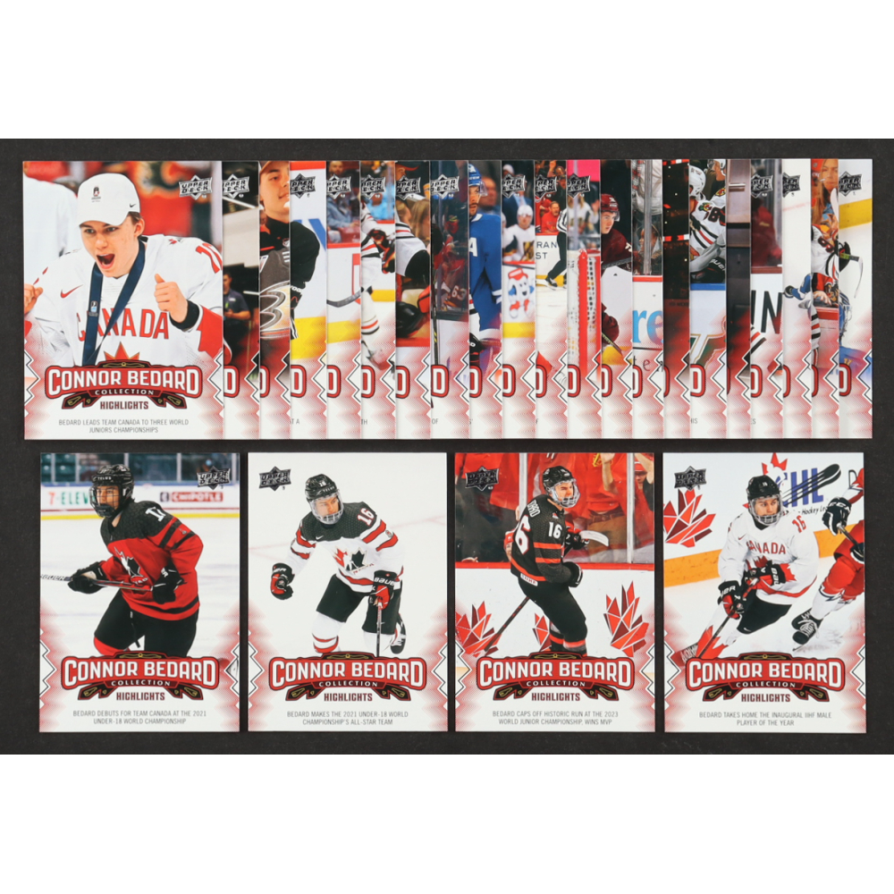 2023-24 Upper Deck Connor Bedard Collection Complete Set of (25) Cards at PristineAuction.com