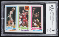 Larry Bird / Julius Erving / Magic Johnson 1980-81 Topps Basketball #6 RC (BCCG 9) at PristineAuction.com