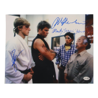 Ralph Macchio, Martin Kove & William Zabka Signed "The Karate Kid" 11x14 Photo Inscribed "Sensei" (JSA) at PristineAuction.com