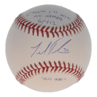 Josh Thole Signed OML Baseball Inscribed "Caught 1st NYM No Hitter 6/1/12" & "No Han"(JSA) at PristineAuction.com