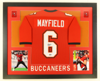Baker Mayfield Signed Custom Framed Jersey Display (JSA & PIA) at PristineAuction.com