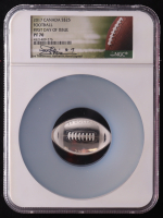 2017 Canada $25 FDOI Football 1 Ounce .9999 Fine Silver Coin - Joe Theismann Autograph - Limited Mintage 8,500 (NGC PF 70) at PristineAuction.com