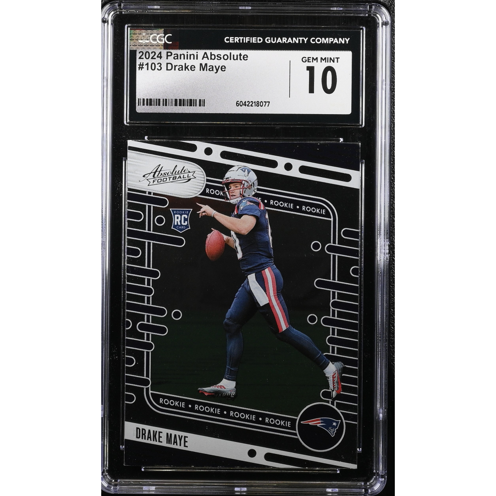 Drake Maye 2024 Panini Absolute #103 RC (CGC 10) at PristineAuction.com