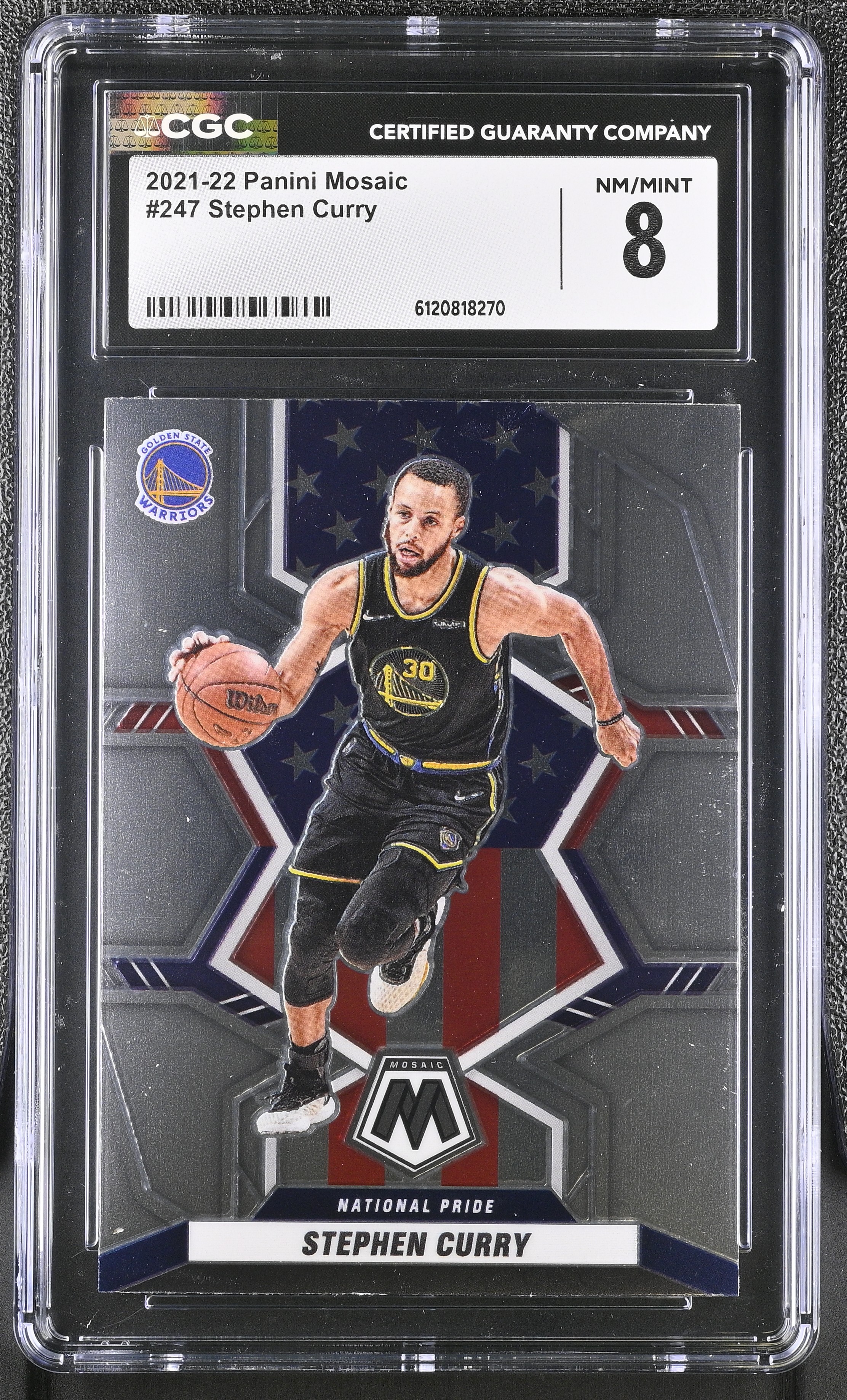 Stephen Curry 2021-22 Panini Mosaic #247 NP (CGC 8) at PristineAuction.com Stephen Curry 2021-22 Panini Mosaic #247 NP (CGC 8) at PristineAuction.com