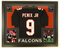 Michael Penix Jr. Signed Custom Framed Jersey Display (Beckett) at PristineAuction.com