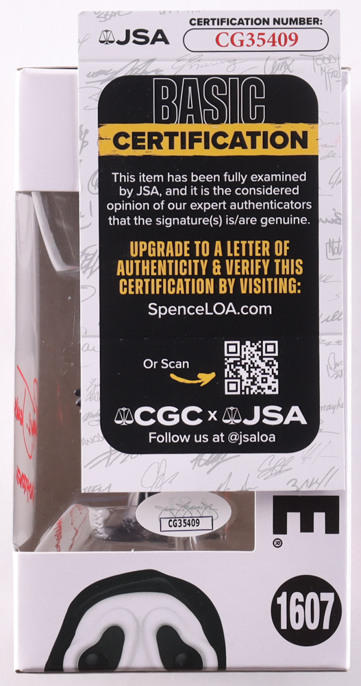 Roger L. Jackson Signed "Ghost Face" #1607 Ghost Face Funko Pop! Vinyl Figure Inscribed "Ghostface" (JSA) at PristineAuction.com Roger L. Jackson Signed "Ghost Face" #1607 Ghost Face Funko Pop! Vinyl Figure Inscribed "Ghostface" (JSA) at PristineAuction.com