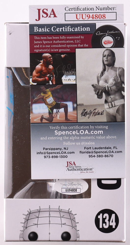 Doug Bradley Signed "Hellraiser III: Hell on Earth" #134 Pinhead Funko Pop! Vinyl Figure with Nail Sketch (JSA) at PristineAuction.com Doug Bradley Signed "Hellraiser III: Hell on Earth" #134 Pinhead Funko Pop! Vinyl Figure with Nail Sketch (JSA) at PristineAuction.com