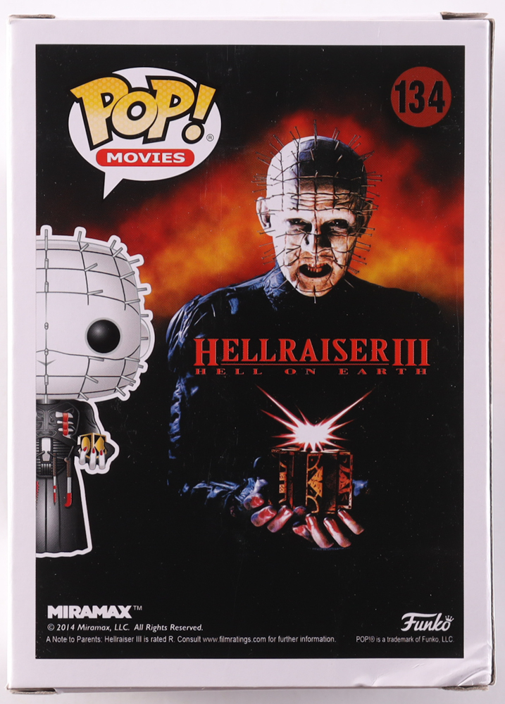Doug Bradley Signed "Hellraiser III: Hell on Earth" #134 Pinhead Funko Pop! Vinyl Figure with Nail Sketch (JSA) at PristineAuction.com Doug Bradley Signed "Hellraiser III: Hell on Earth" #134 Pinhead Funko Pop! Vinyl Figure with Nail Sketch (JSA) at PristineAuction.com
